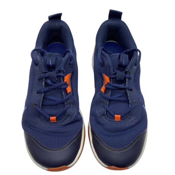 Nike Omni Multi-Court Athletic Shoe DM9021-400 US Youth 5 Navy Blue Orange - Picture 2 of 6